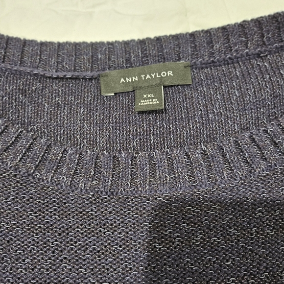 Elegant Navy Blue Women's Sweater Blouse Top XXL - Picture 2 of 4